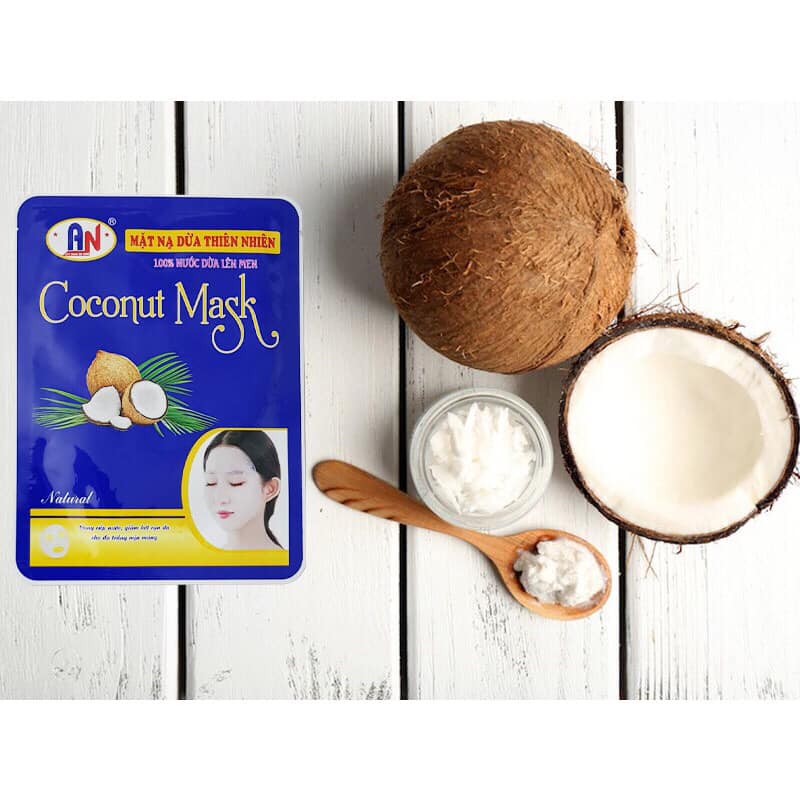 Mặt  Nạ Dừa Thiên Nhiên ( Coconut Mask ) Hộp 10 miếng .