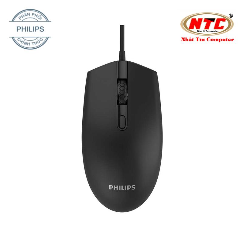 Chuột có dây siêu bền Philips SPK7204 (M204) - thích hợp dùng văn phòng (đen) - Nhất Tín Computer