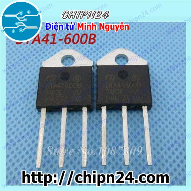 [1 con] (KT1) Triac SCR BTA41-600B TO-3P 40A 600V (BTA41-600 BTA41)
