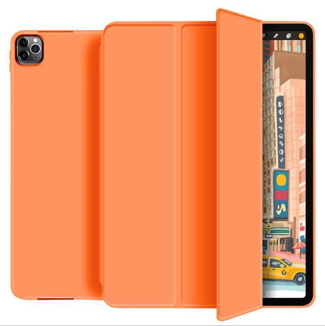 BAO DA SMART COVER SILICON CASE, ỐP LƯNG SILICON CHO IPAD CÓ KHE CÀI BÚT APPLE PENCIL CHO IPAD 10.2 INCH, 10.5 INCH, IPAD PRO 11 INCH, IPAD AIR 4 10.9 INCH