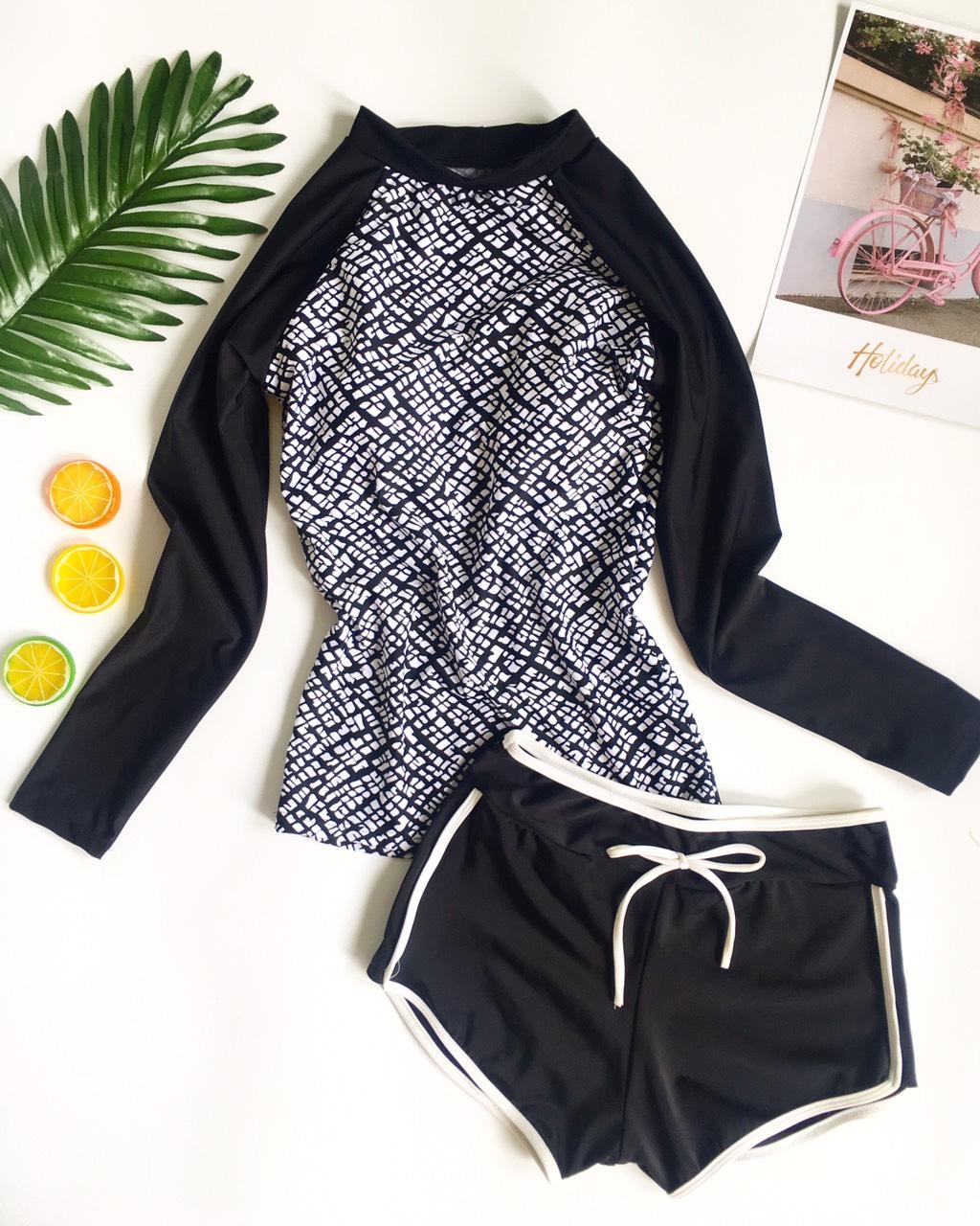 Monokini liền thân thổ cẩm