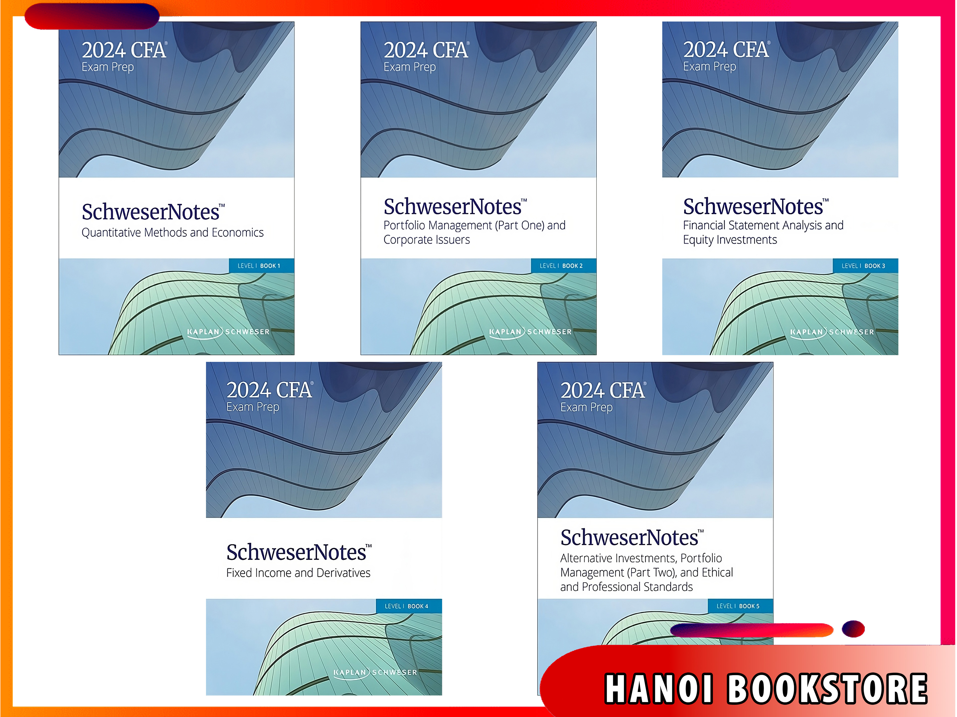 Sách cfa 2024 level i - schwesernotes book 1,2,3,4,5 - hanoibookstore