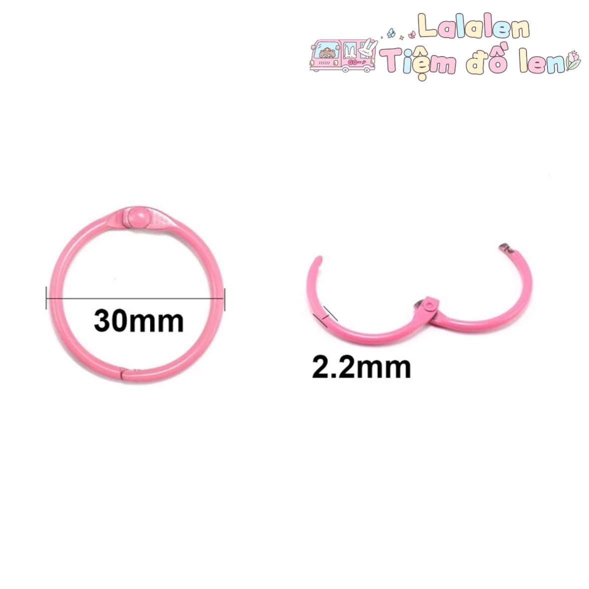 Khoen Móc Khoá Dạng Mắc Cài (Size 3cm)