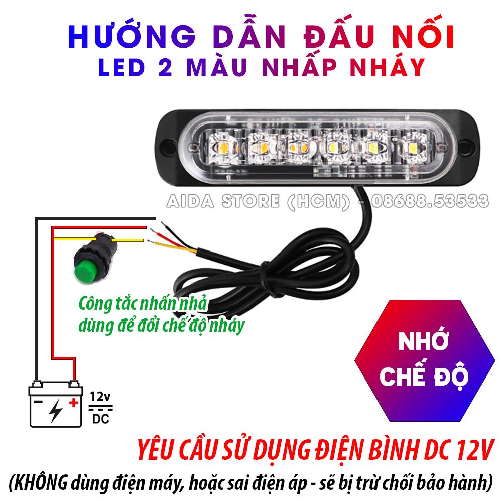 [HCM]Đèn LED nhấp nháy F1 cao cấp 17 chế độ chớp