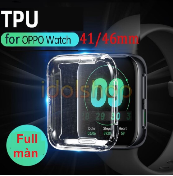 Vỏ Tpu Trong Suốt Bảo Vệ Cho Đồng Hồ Oppo Watch 46mm 41mm