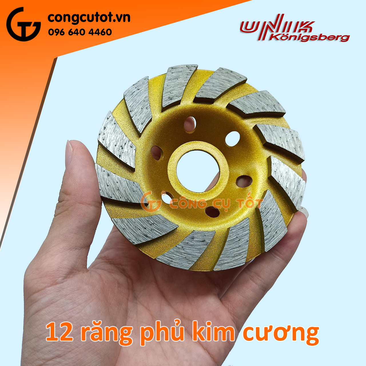 Bát mài phá bê tông cao cấp UNIK Φ100mm