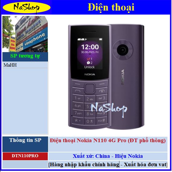 NaShop - Điện thoại Nokia N110 4G Pro (DTh)