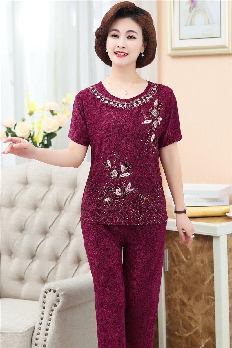 Đồ ngủ nữ trung niên-đồ bộ mặc nhà nữ
