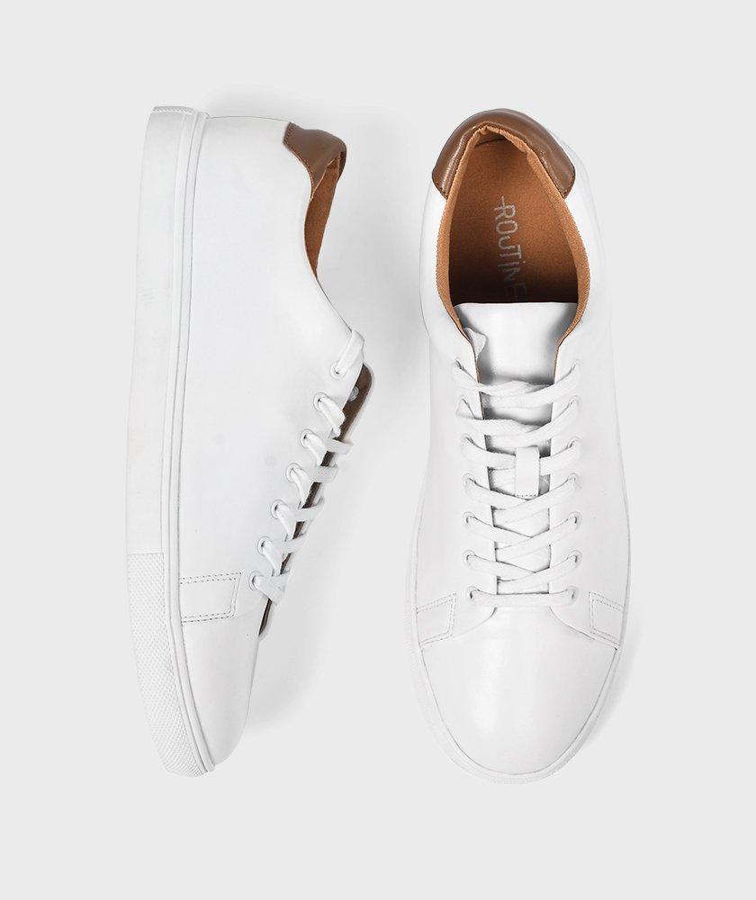 Giày Nam Sneaker Trắng Đáp Nâu - Gl212028