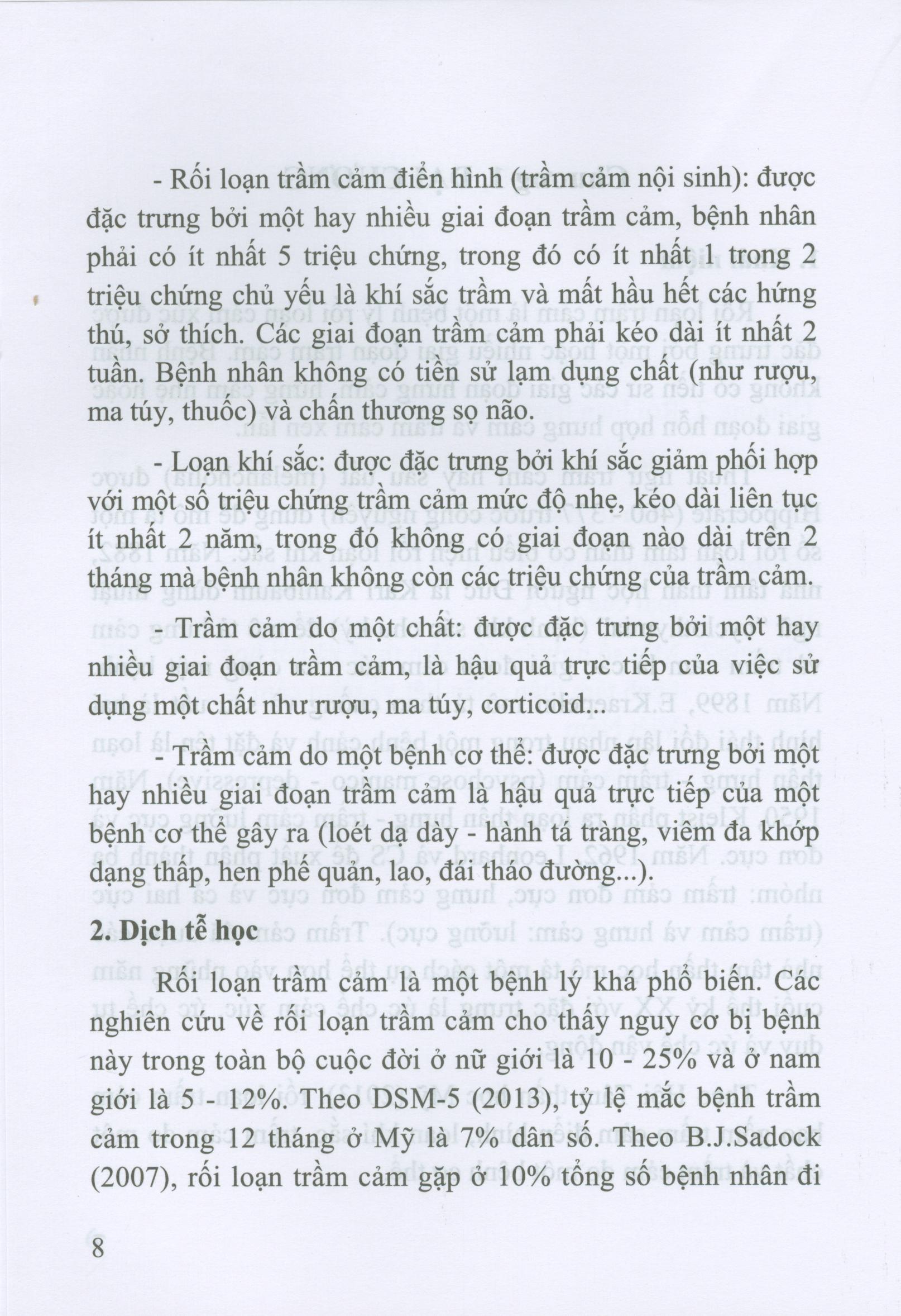 Lâm sàng và điều trị trầm cảm