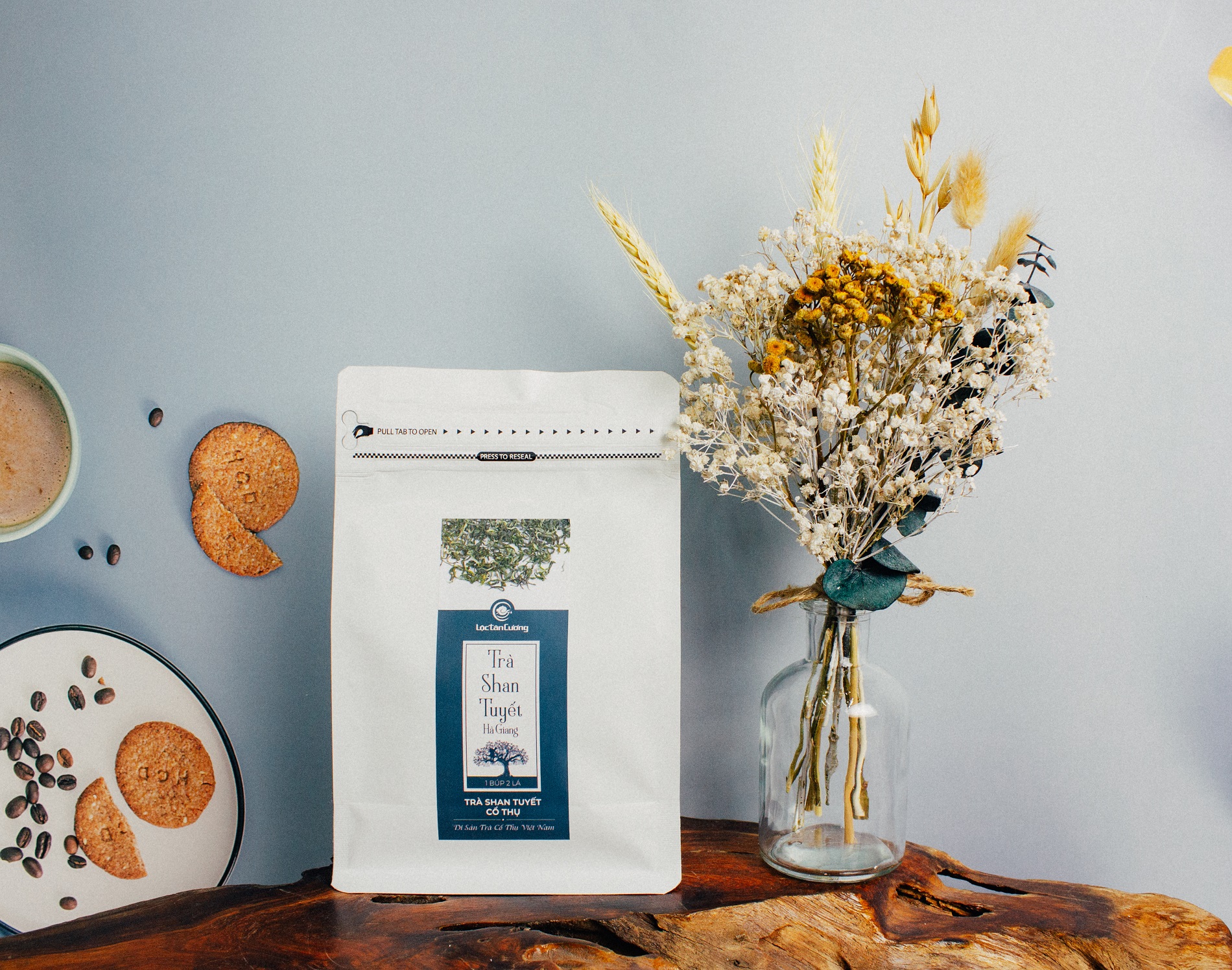 Shan Tuyet Ancient Tea from Ha Giang - Loc Tan Cuong - Northwest Specialty Ancient Tea - 100Gr Bag