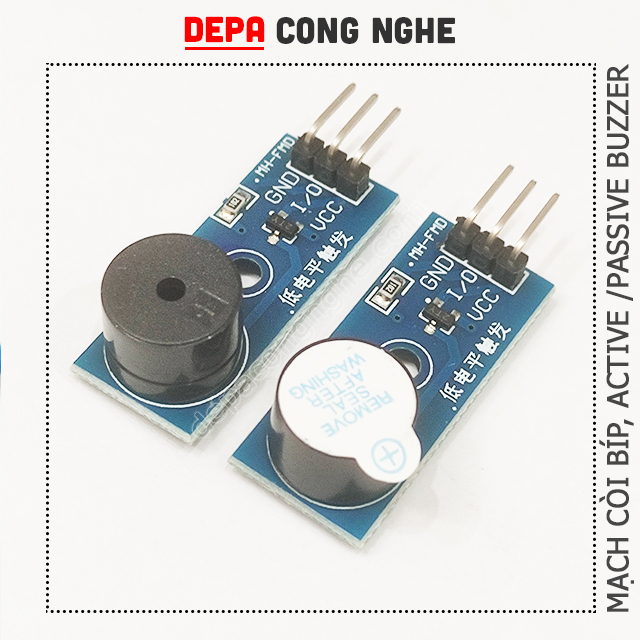 Module Còi Buzzer Chủ Động/Bị Động (Active/Passive Buzzer), Tương Thích Arduino, Raspberry Pi