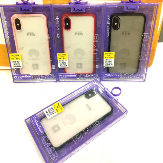 Ốp lưng iphone x / xs 5.8" nhám viền màu chính hãng ou case