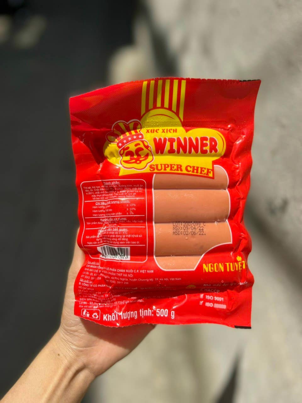 Xúc xích CP winer 500g ( Giao hàng Hà Nội)