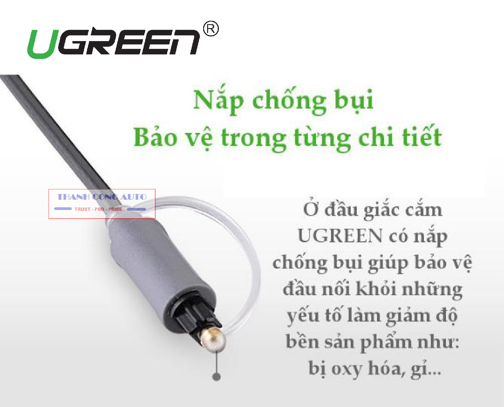 {Chính hãng} Dây audio quang (Toslink, Optical) UGREEN AV122 dài từ 1M đến 3M