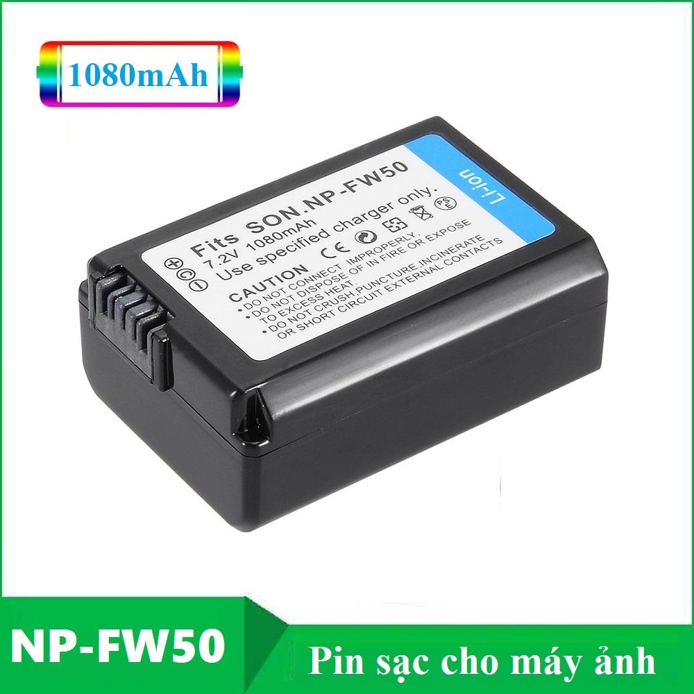 Pin máy ảnh Sony FW50 A6000 A6300 A6500 A7 Dung lượng thật 1080mAh