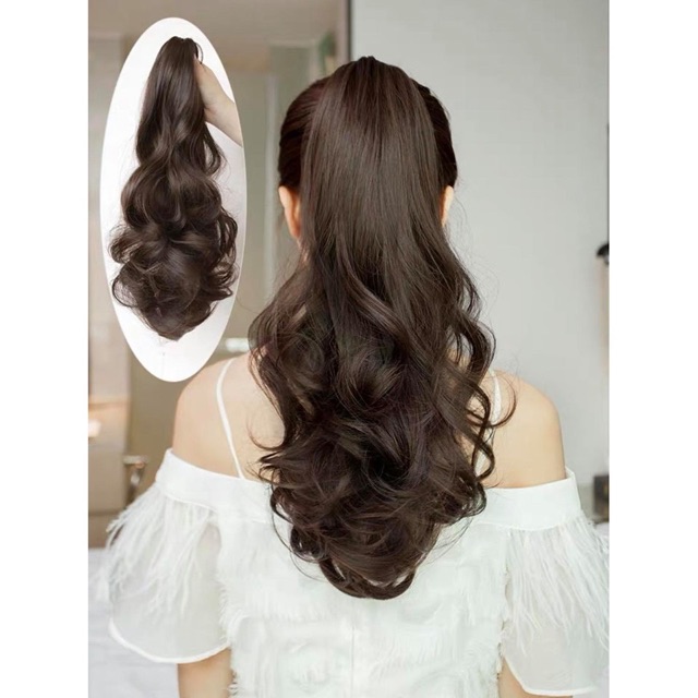 Tóc giả cột 😍FREESHIP😀 tóc cột xoăn dợn 45cm - d19(45cm)