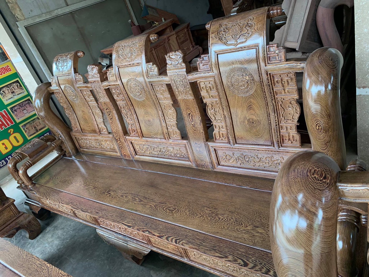 Bộ bàn ghế Tần Thủy Hoàng gỗ mun