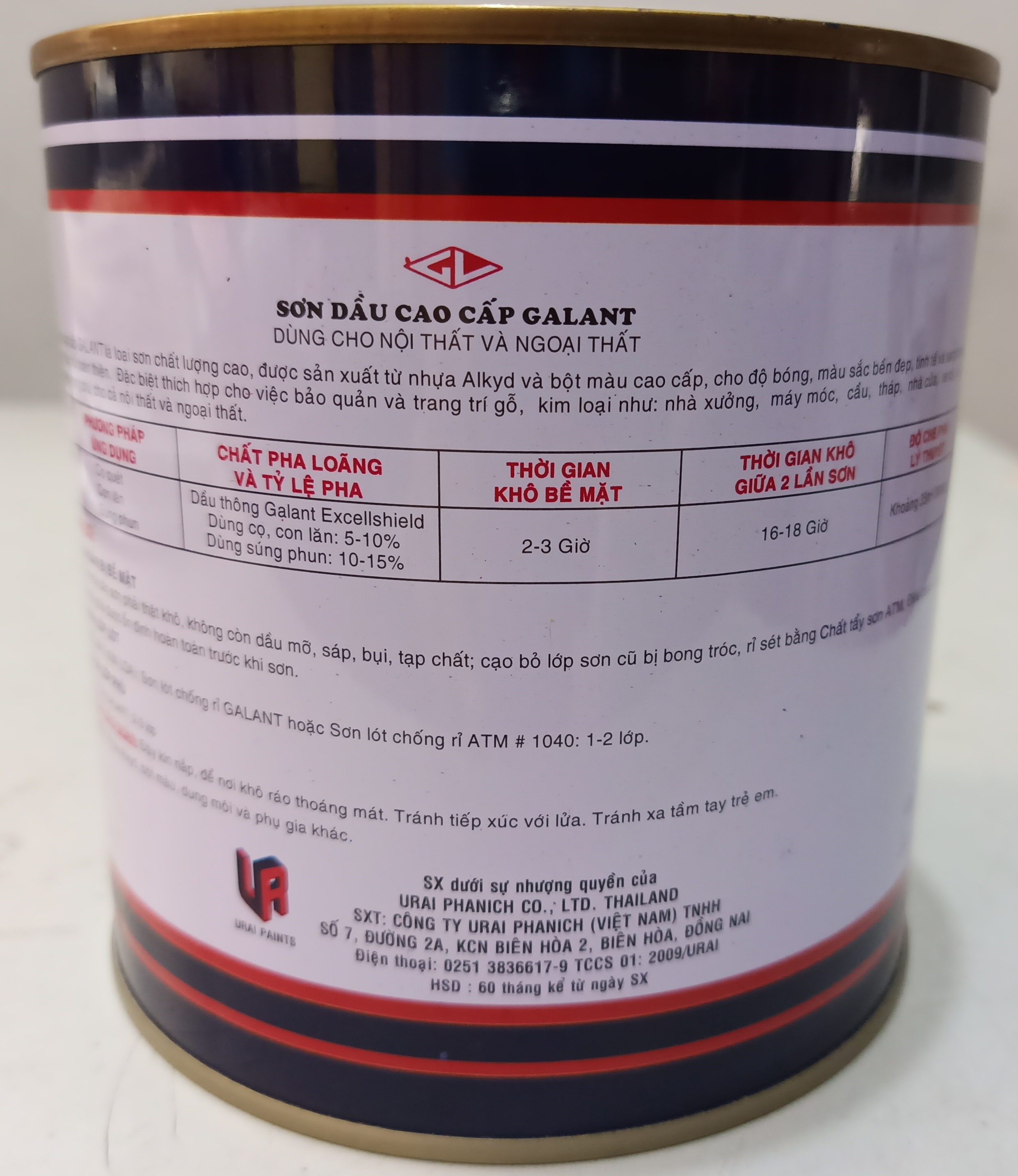 SƠN DẦU CAO CẤP GALANT 800ML XÁM ĐẬM (527)