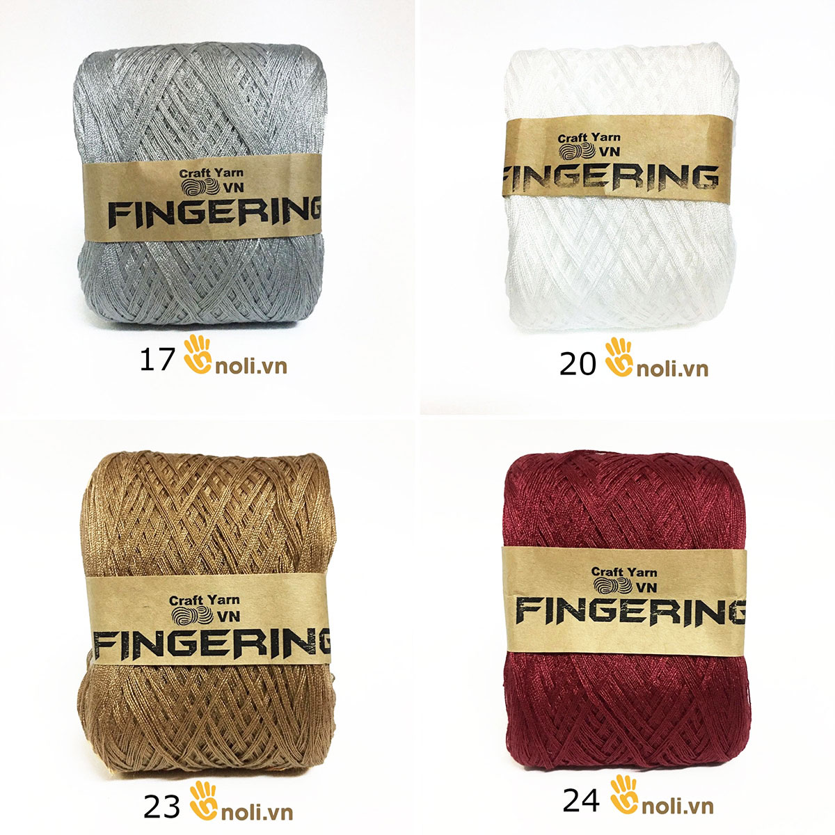 Shiny Fingering cotton yarn