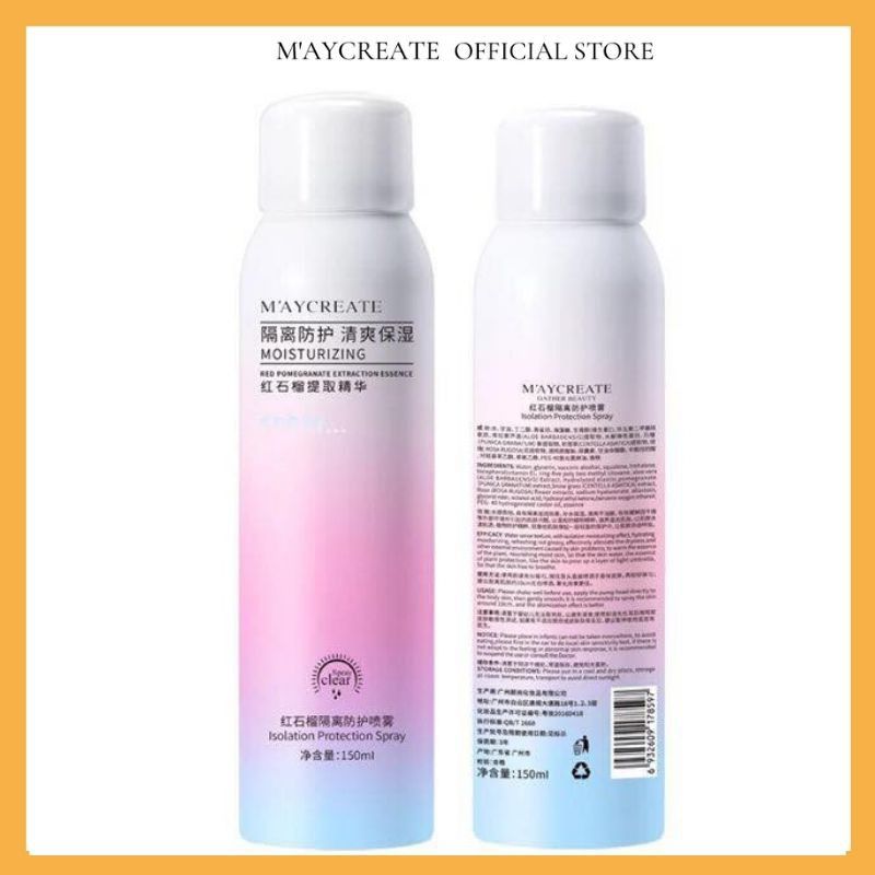 Xịt Chống Nắng Trắng Da M'ayCreate 150ml