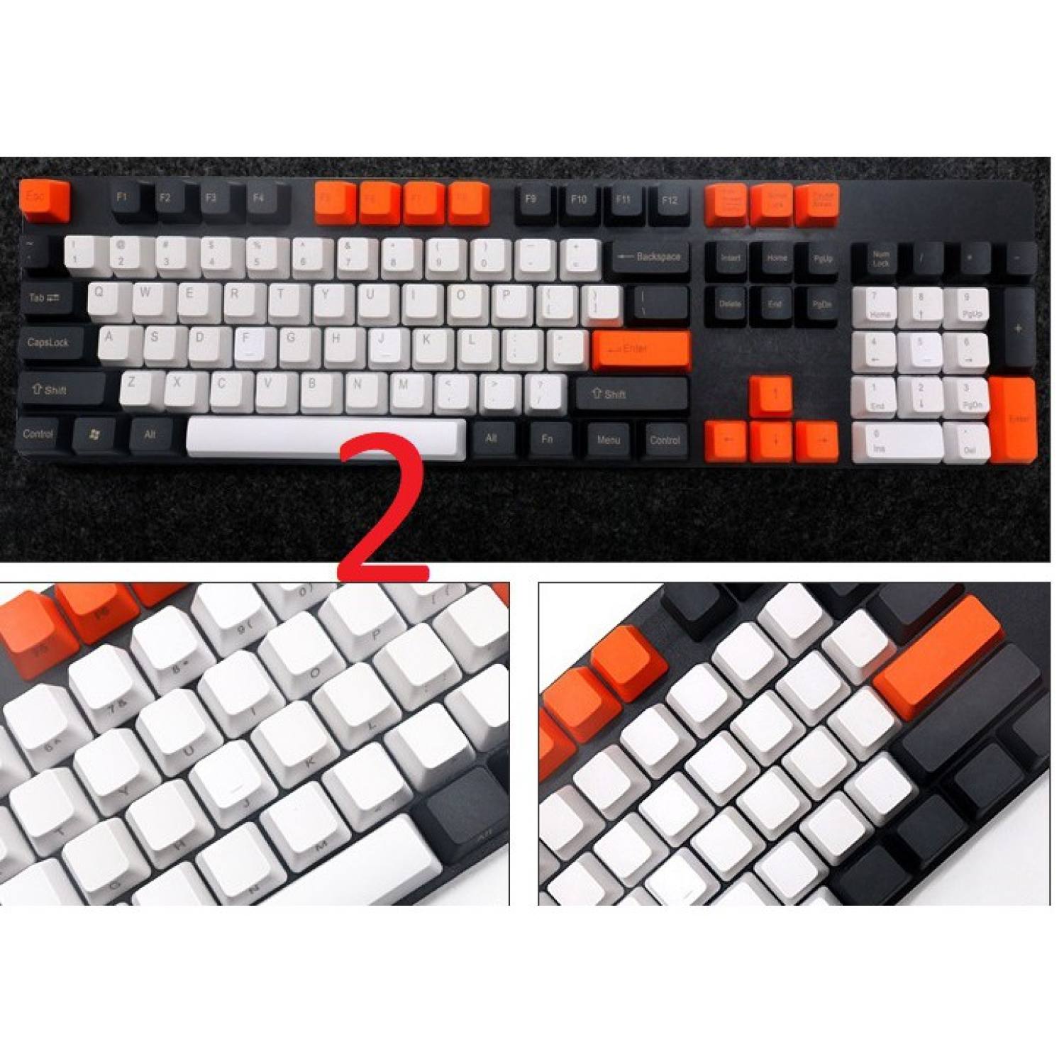 Set Keycap PBT fullsize TKL - bộ nút bàn phím cơ carbon sakura dolch