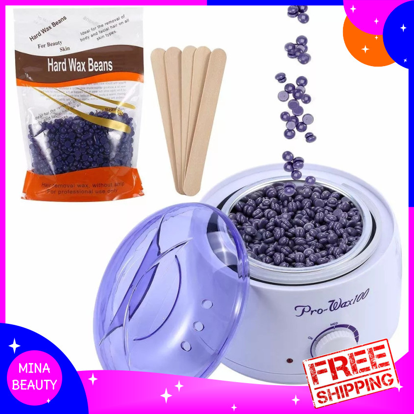 Sáp wax lông Hard Wax Beans - MINABEAUTY - Túi 100gr sáp hạt dễ đun nấu