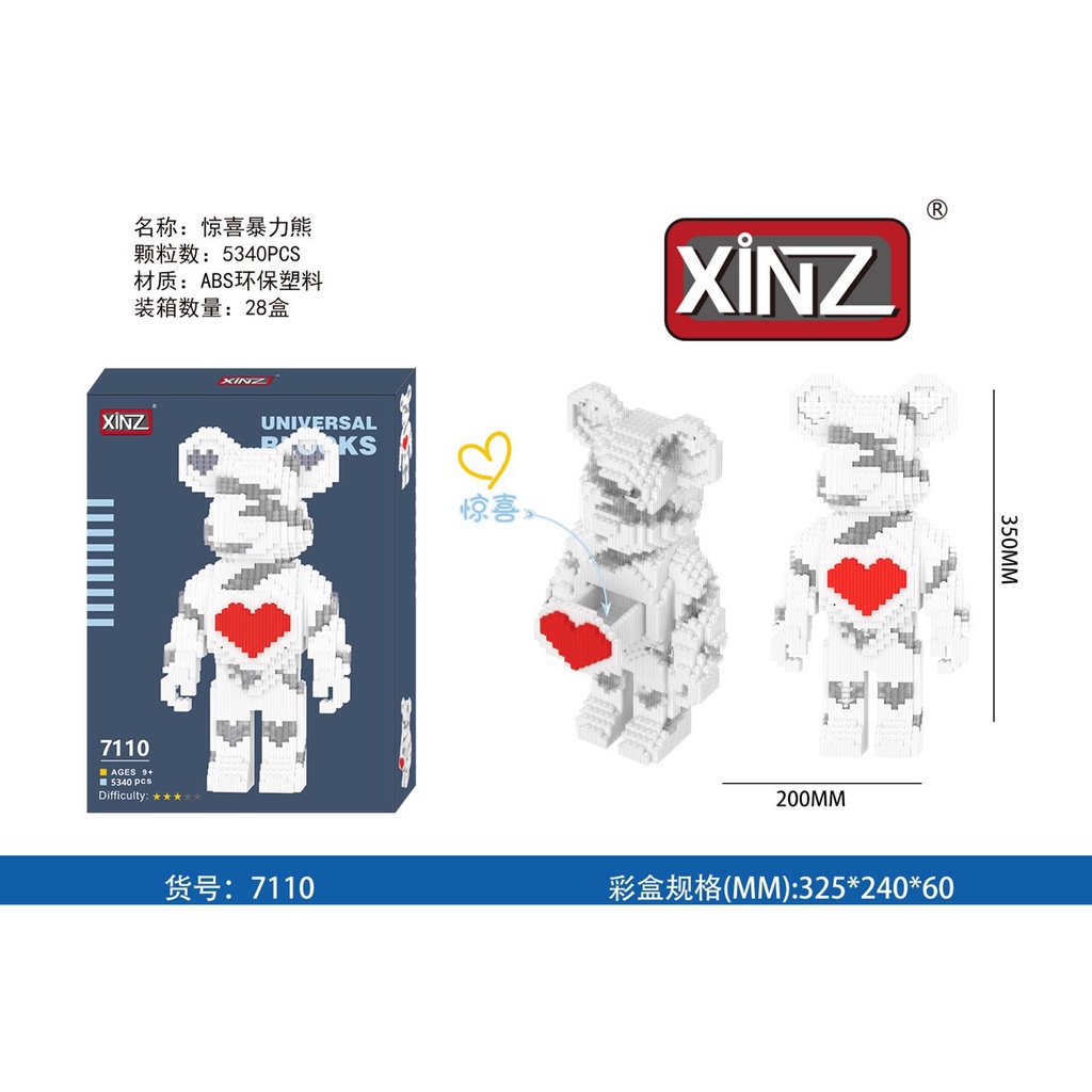 Đồ Chơi Lắp Ráp Mô Hình Bearbrick 35cm