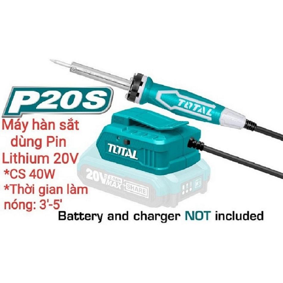 Mỏ hàn chì dùng pin Lithium 20V TSILI2001 (ko kèm pin sạc)