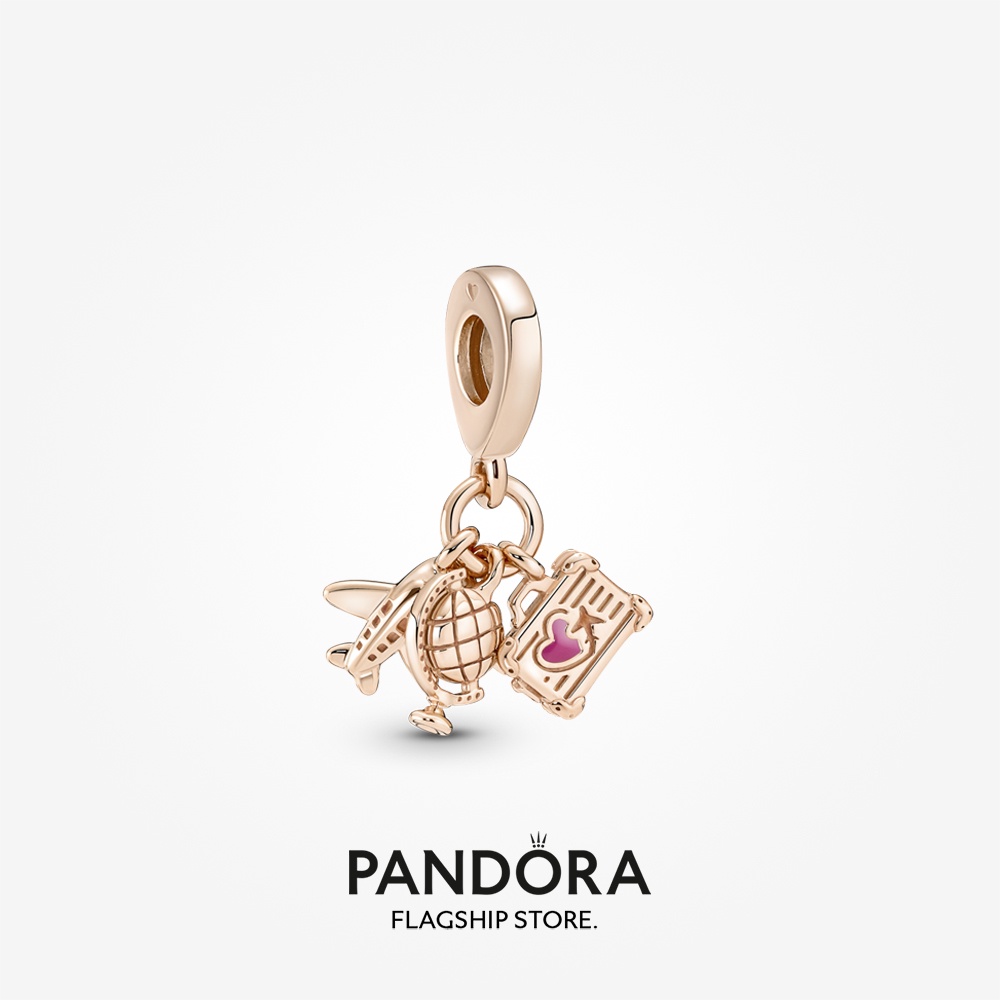 Hot 2023 Pandora Airplane, Globe & Suitcase Dangle Charm