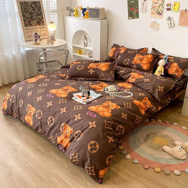 Bộ ga gối 4 món Cotton poly hàng loại 1