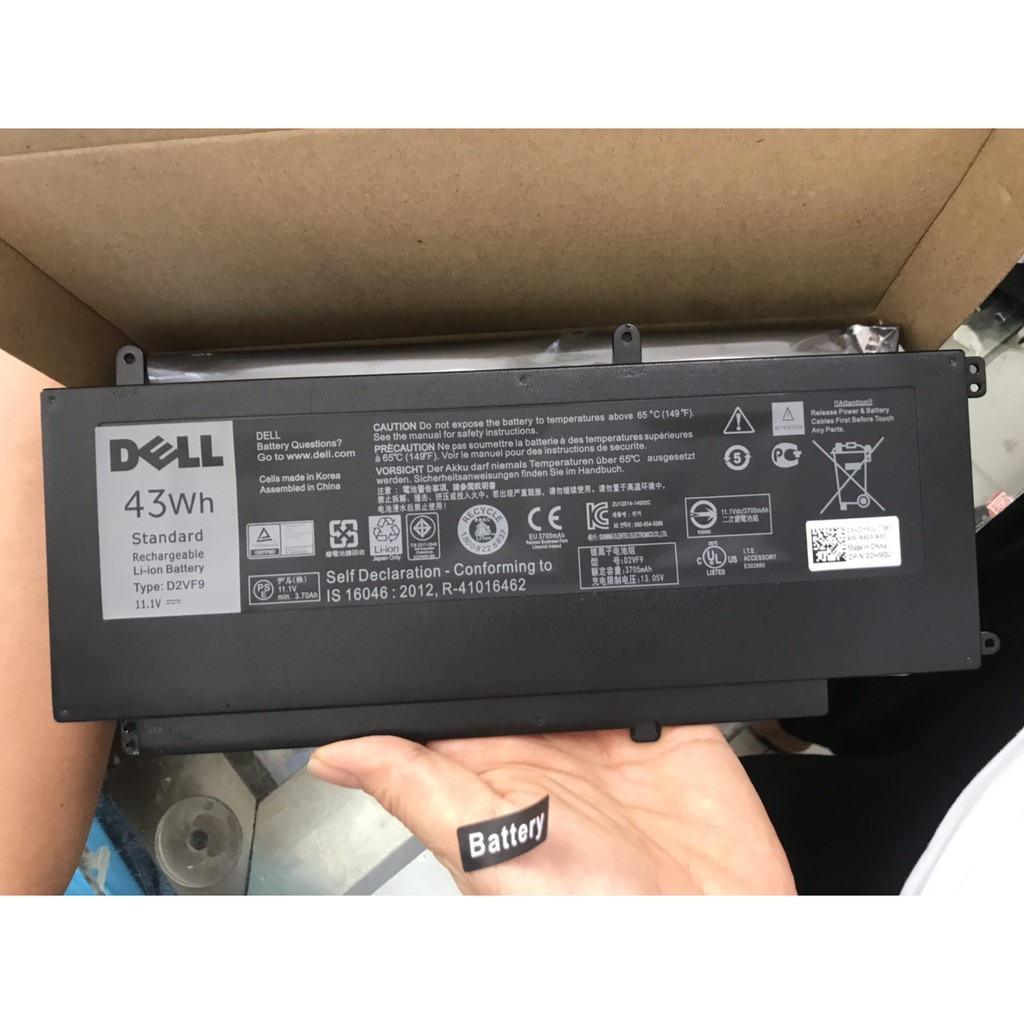 Pin laptop dell inspiron 15 7547 7548 vostro 14 5459 3705 d2vf9 battery