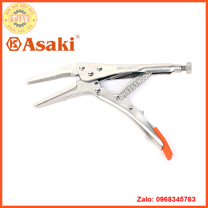 Kìm chết mũi nhọn asaki ak-8264 9 inch/225mm, kìm bấm mỏ dài asaki thương hiệu nhật bản