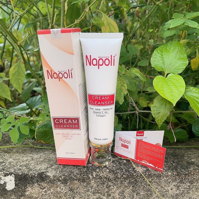 Sửa rửa mặt trắng da ngừa mụn cho da dầu sửa rửa mặt napoli 150ml - ngừa mụn sạch nám trắng da bổ sung vitamin, collagen
