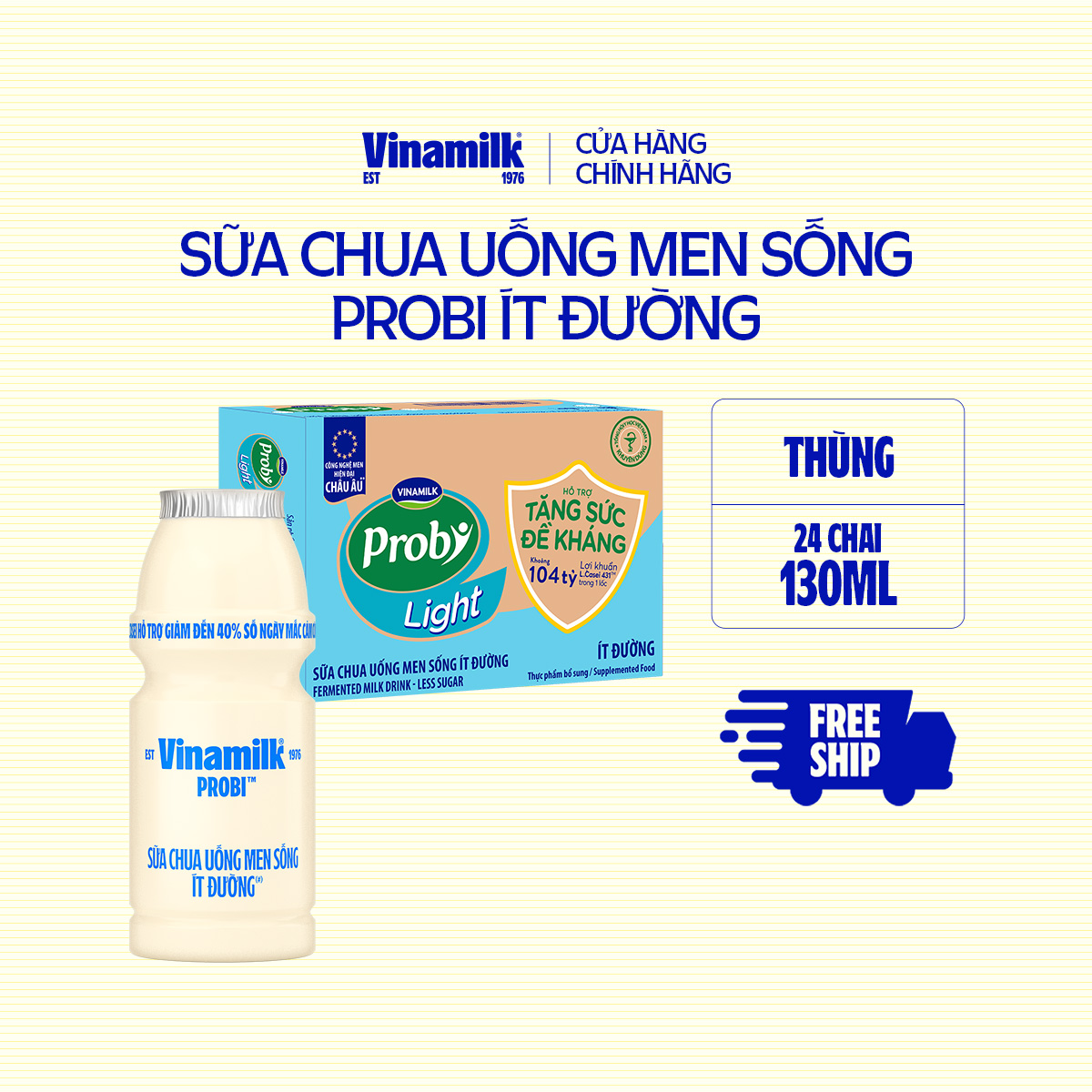 Probi yogurt drink low sugar bottle 130ml -24 bottles/carton yogurt