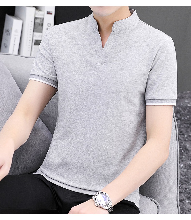 TOP ÁO THUN NAM CỔ TÀU TRỤ V TAY NGẮN MẪU MỚI 3 MÀU ĐƠN GIÃN MẠNH MẼ ĐƯỢC YÊU THÍCH NHẤT ÁO PHÔNG NAM 12