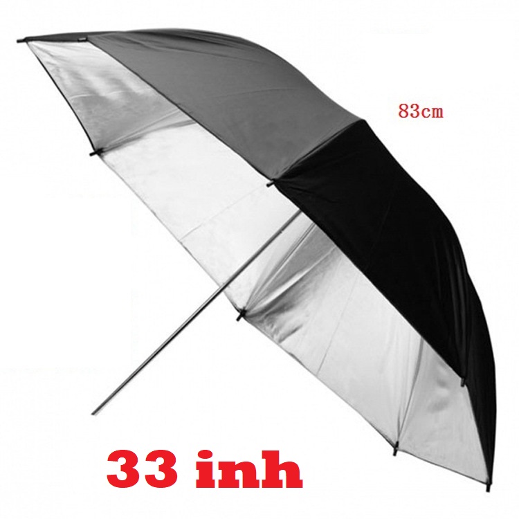 Dù hắt sáng phản đen bạc 83CM 33 inh hỗ trợ chụp ảnh cho studio