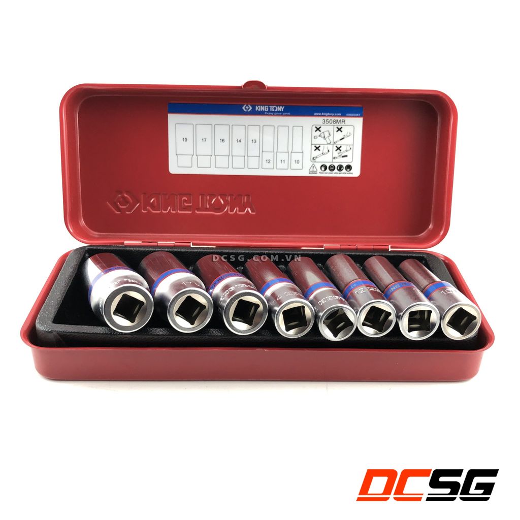 Bộ tuýp 8 chi tiết Kingtony 3/8" 3508MR | DCSG