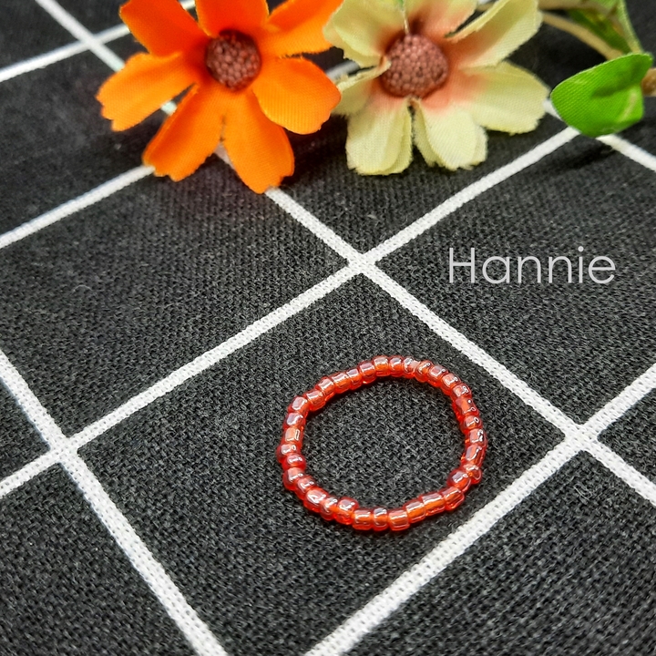 Nhẫn nữ hạt cườm handmadeđơn giản (Đỏ/Trắng/Xanh lá/Xanh biển/Xanh tím/Peacock)