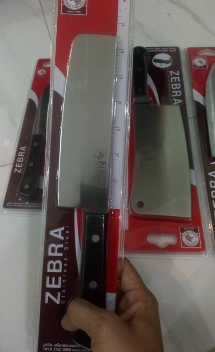 Dao Inox Chef 6.5" - 100250 Zebra hàng nhập khẩu Thái Lan