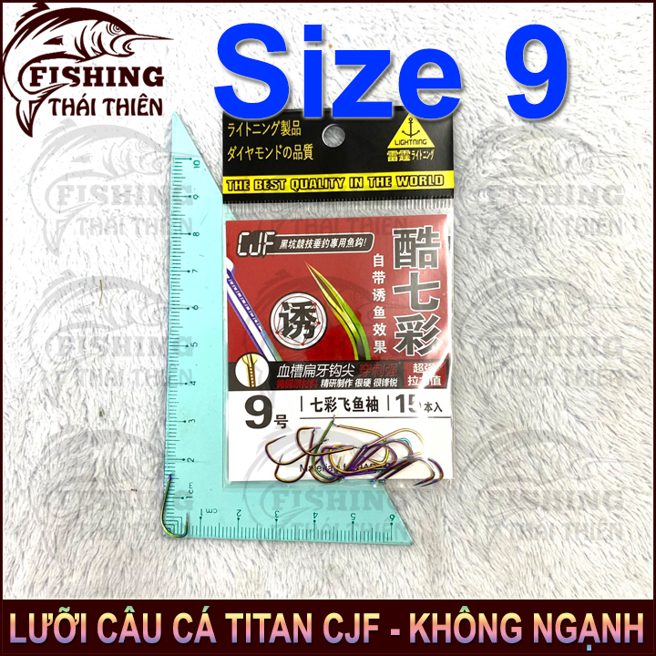 [HCM]Lưỡi câu cá Titan 7 màu không ngạnh siêu cứng siêu bén CJF