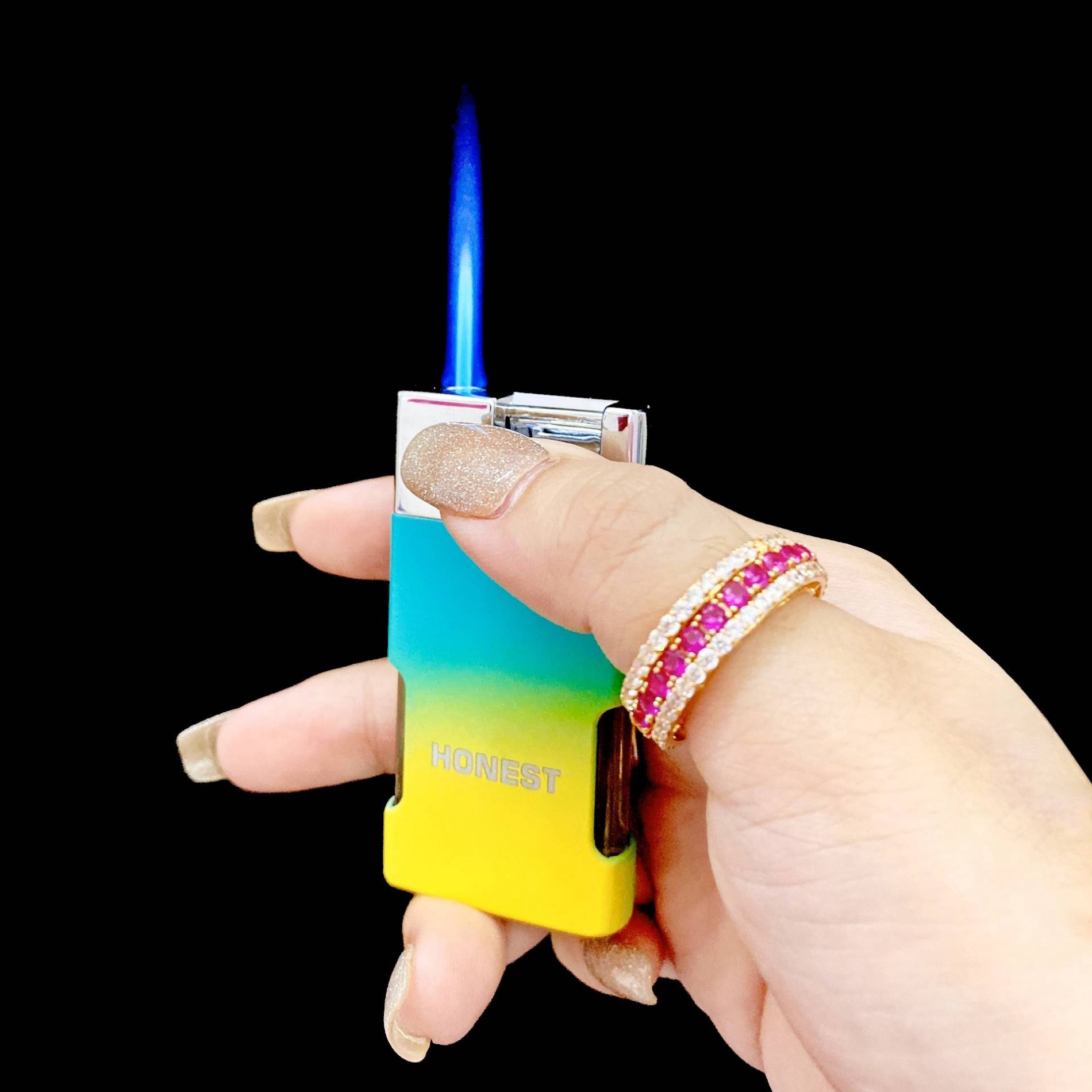 BẬT LỬA-KHÈ -HONEST 538 MÀU CẦU VÒNG - (XÀI GAS)-( CÓ HỘP )