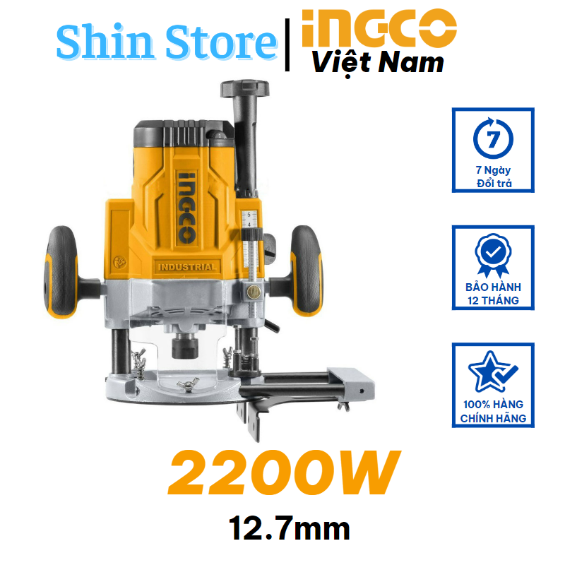 [Mã LIFEXANH03 giảm 10% đơn 500K] [Chính Hãng] Máy phay gỗ 2200w INGCO RT22008 -SHINSTORE