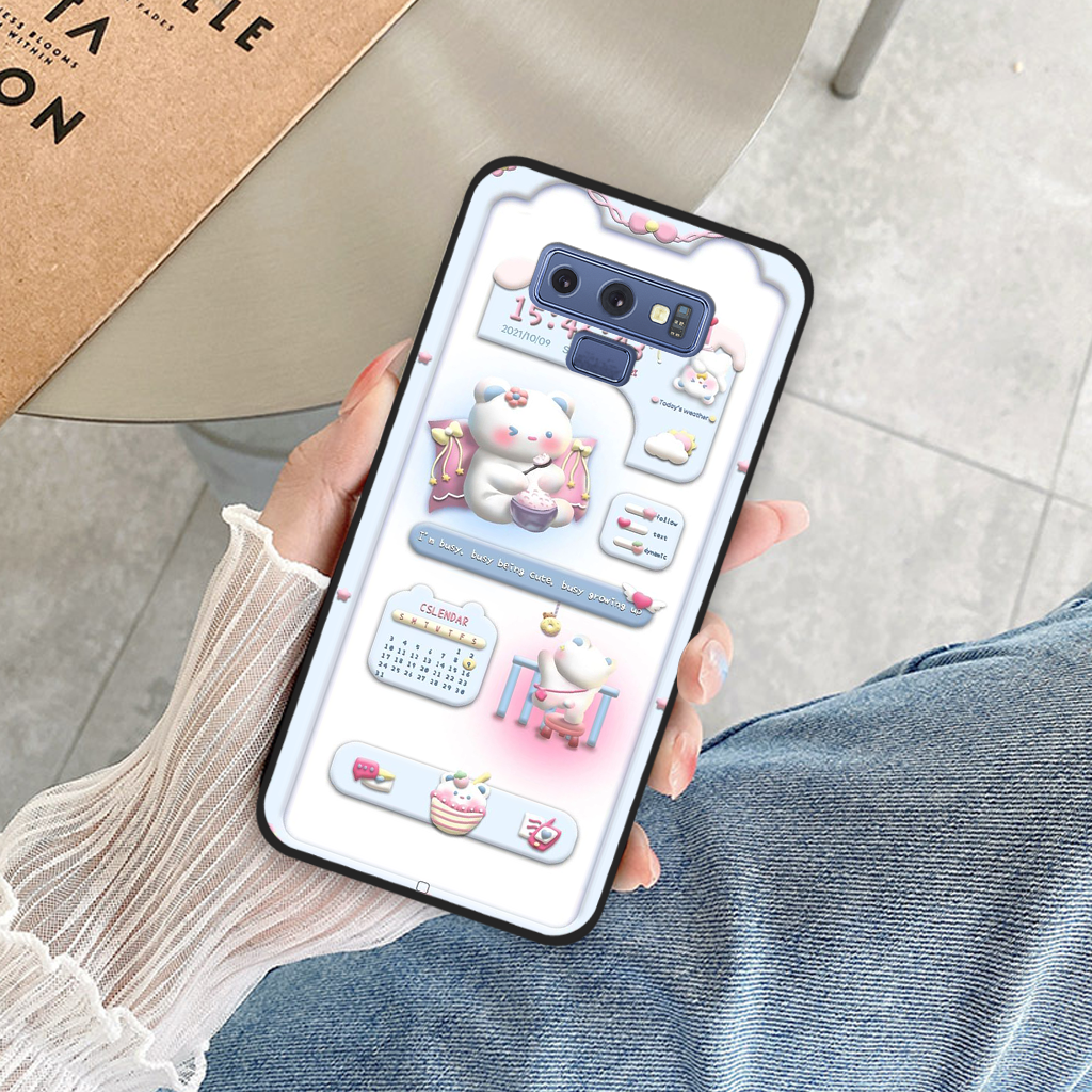 Ốp lưng Samsung Galaxy Note 8 / Note 9 in hình gấu, thỏ cute, siêu đáng yêu