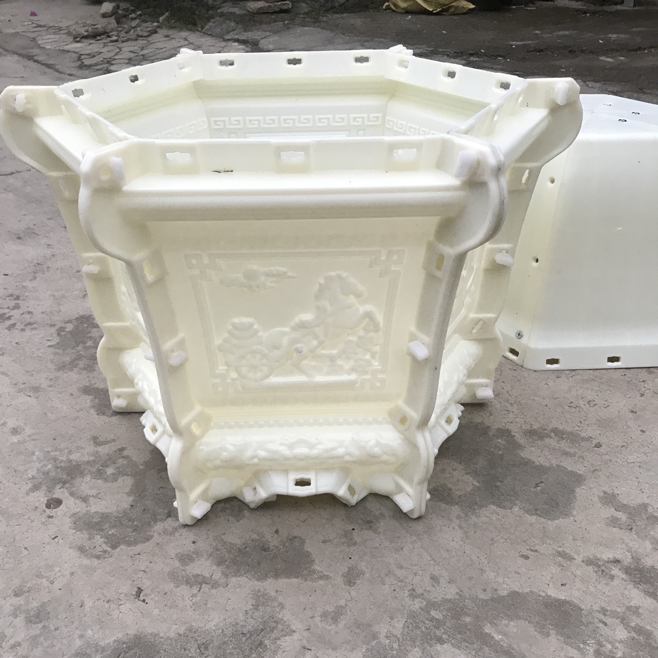 Khuôn chậu lục giác 48 chân liền đổ đáy