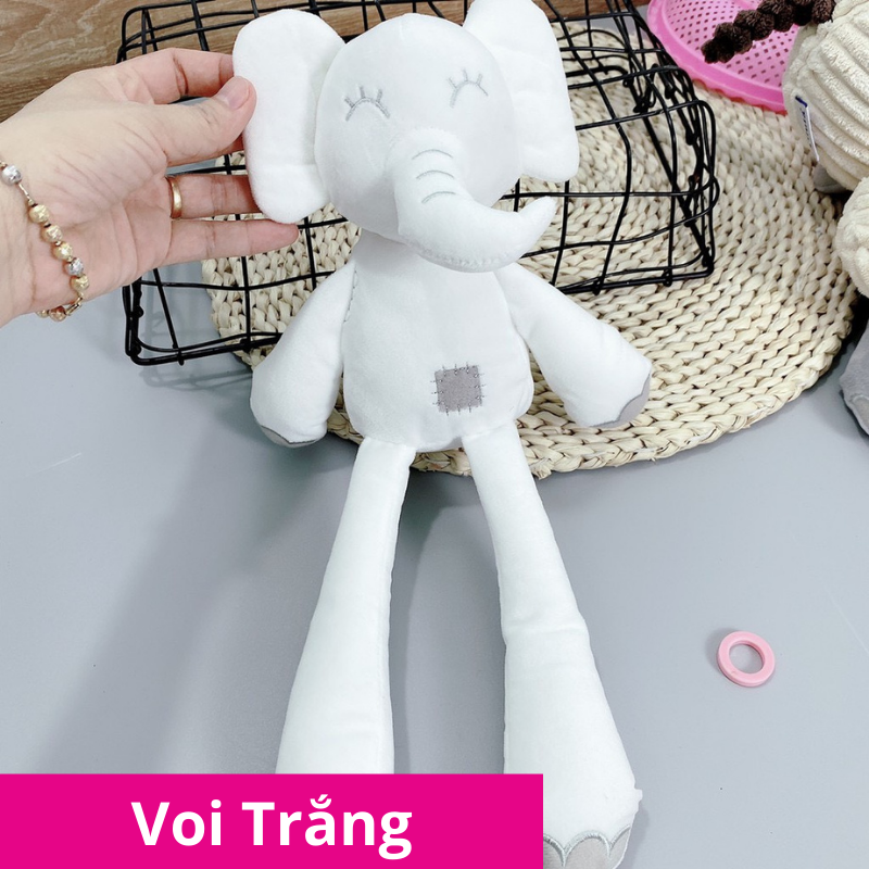 Thú Nhồi Bông Hình Voi, Chó, Cừu, Gấu, Thỏ cho bé