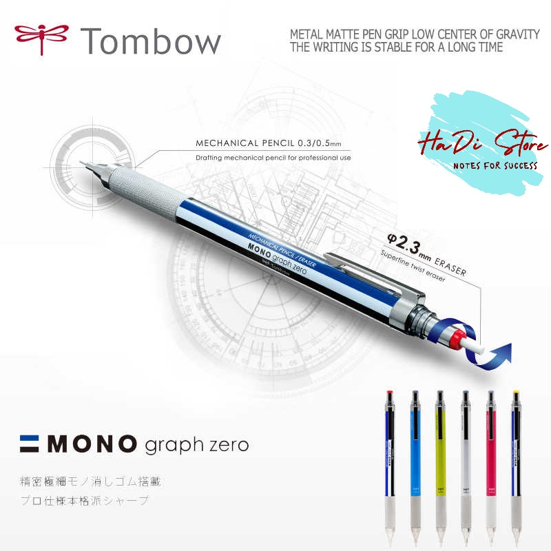 Bút chì bấm cao cấp TOMBOW MONO GRAPH ZERO chọn size chọn màu (Mã SP:TB-B-MoGraZe)