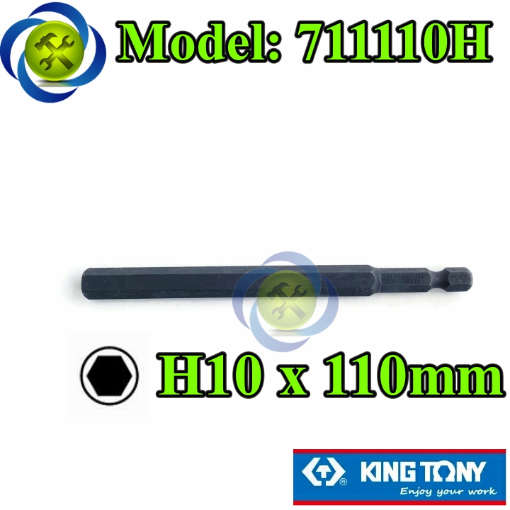 Mũi lục giác 10mm dài 110mm kingtony 711110h