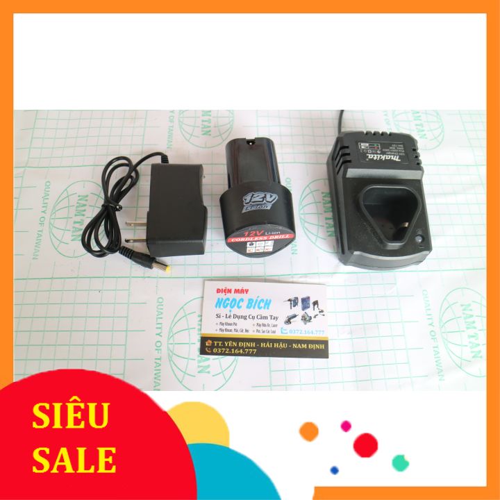 [RẺ VÔ ĐỊCH] Sạc và pin máy khoan pin 12v