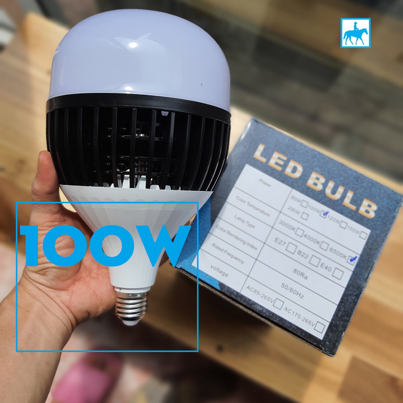 Bóng đèn 100W LED Bulb trụ Thân nhôm E27